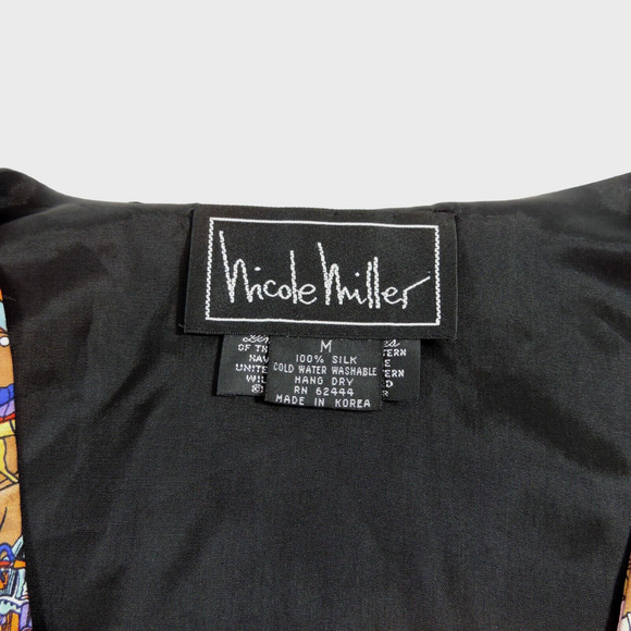 VTG Nicole Miller 1993 Vest Medium Egyptian Art to Wear Artsy Limited Edition - Picture 3 of 16